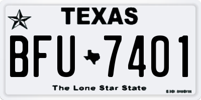 TX license plate BFU7401