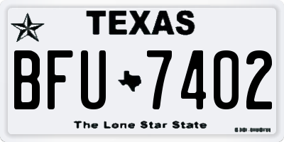 TX license plate BFU7402