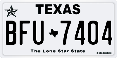 TX license plate BFU7404