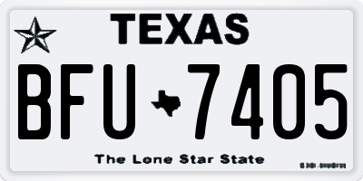 TX license plate BFU7405