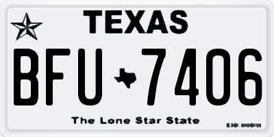 TX license plate BFU7406
