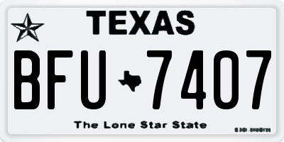 TX license plate BFU7407
