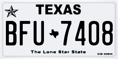 TX license plate BFU7408