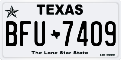 TX license plate BFU7409