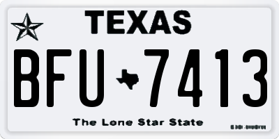 TX license plate BFU7413
