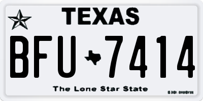 TX license plate BFU7414