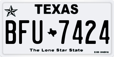 TX license plate BFU7424