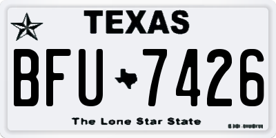 TX license plate BFU7426