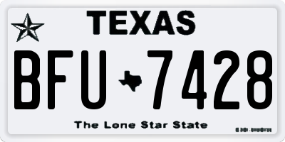TX license plate BFU7428