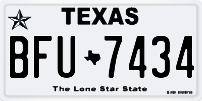 TX license plate BFU7434
