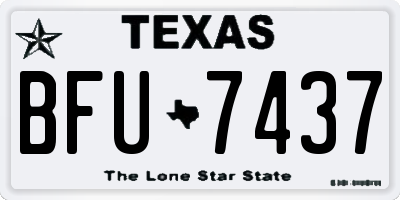 TX license plate BFU7437