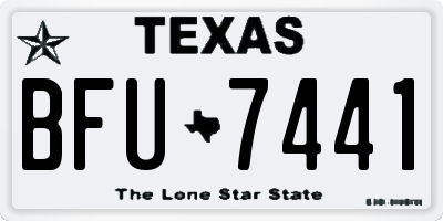 TX license plate BFU7441