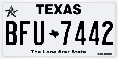 TX license plate BFU7442