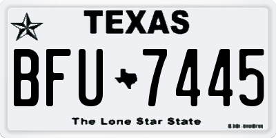 TX license plate BFU7445