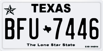 TX license plate BFU7446