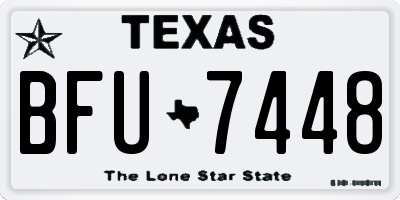 TX license plate BFU7448