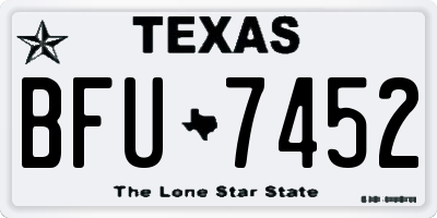 TX license plate BFU7452