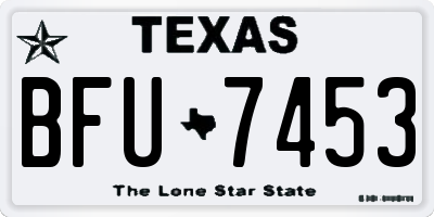 TX license plate BFU7453