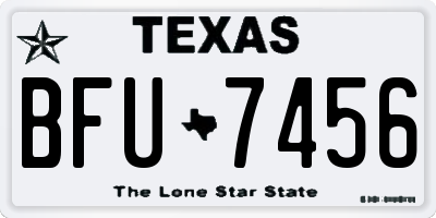 TX license plate BFU7456