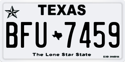 TX license plate BFU7459