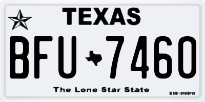 TX license plate BFU7460