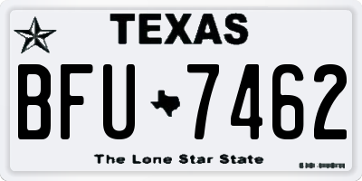 TX license plate BFU7462