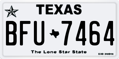 TX license plate BFU7464