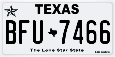 TX license plate BFU7466
