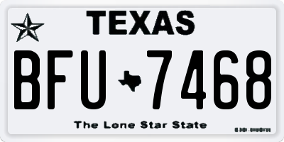 TX license plate BFU7468