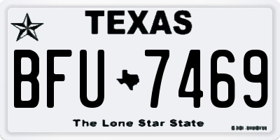 TX license plate BFU7469