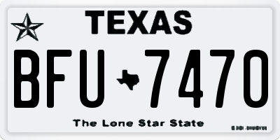 TX license plate BFU7470