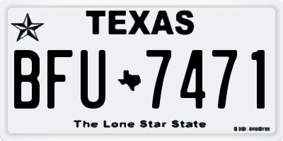 TX license plate BFU7471