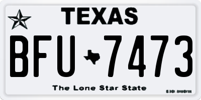 TX license plate BFU7473