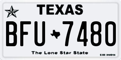 TX license plate BFU7480