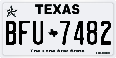 TX license plate BFU7482