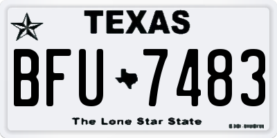 TX license plate BFU7483