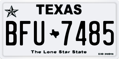 TX license plate BFU7485