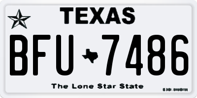 TX license plate BFU7486