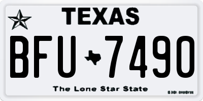 TX license plate BFU7490
