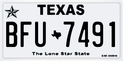 TX license plate BFU7491