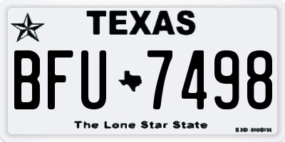 TX license plate BFU7498