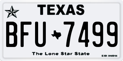 TX license plate BFU7499
