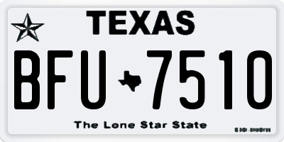 TX license plate BFU7510
