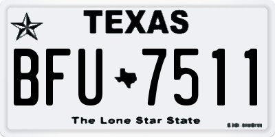 TX license plate BFU7511