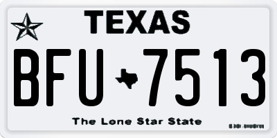 TX license plate BFU7513