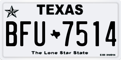 TX license plate BFU7514