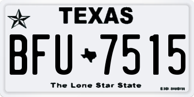 TX license plate BFU7515