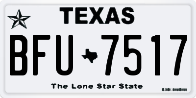 TX license plate BFU7517