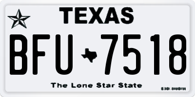 TX license plate BFU7518