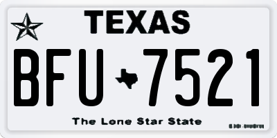 TX license plate BFU7521